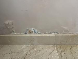 Murs moisis dûs à l'humidité